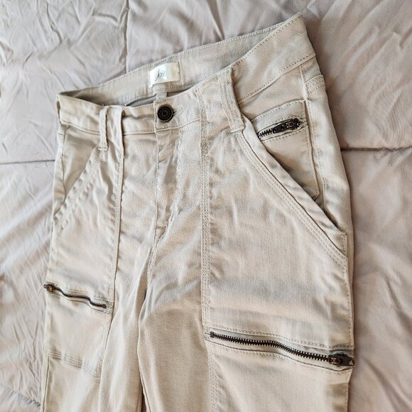 Joie Park Cargo pants Peyote zipper ankle cropped - Picture 10 of 12